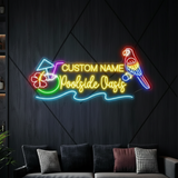 Custom Poolside Oasis Neon Sign Pool Bar Decor Coconut Sign - VN03 - Customneonstudio