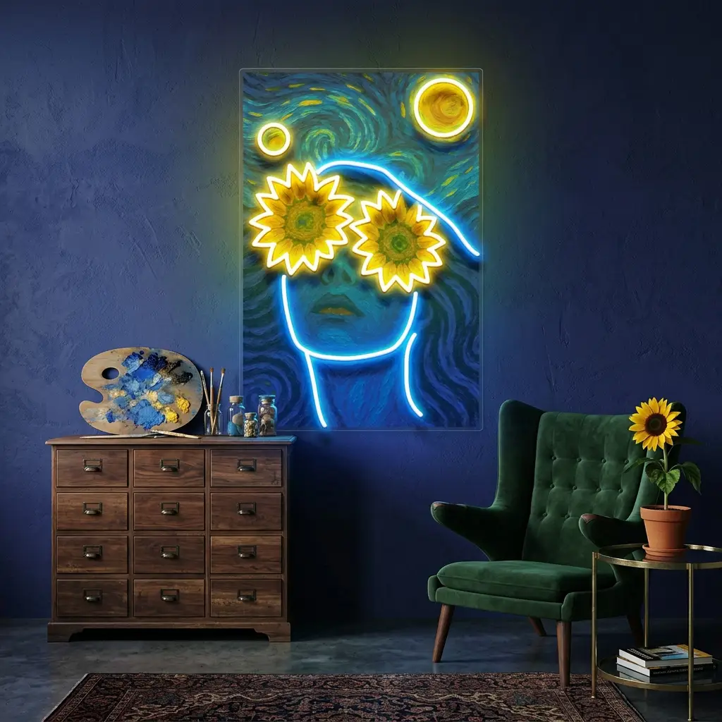 Sunflower Dreams LED Neon Sign Light Pop Art