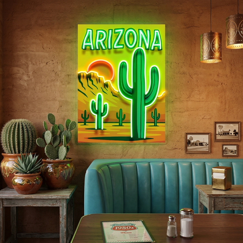 Sunset in the Southwest LED Neon Sign Light Pop Art