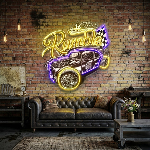 Super Power Label LED Neon Sign Light Pop Art
