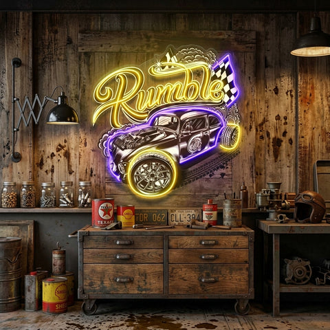 Super Power Label LED Neon Sign Light Pop Art