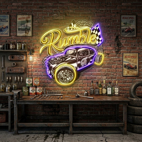 Super Power Label LED Neon Sign Light Pop Art