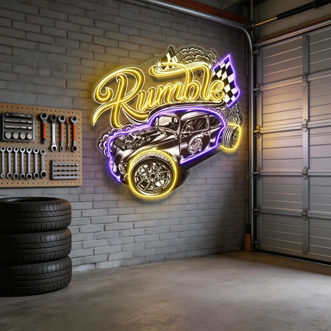 Super Power Label LED Neon Sign Light Pop Art