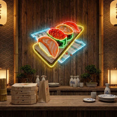 Sushi Platter LED Neon Sign for Japanese Restaurant Decor