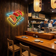 Sushi Platter LED Neon Sign for Japanese Restaurant Decor