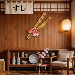Sushi with Chopsticks Led Neon Acrylic Artwork