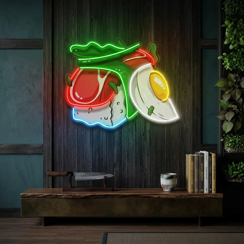 Sushi with Egg LED Neon Sign Light Pop Art