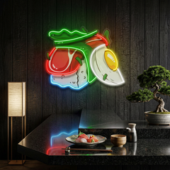 Sushi with Egg LED Neon Sign Light Pop Art