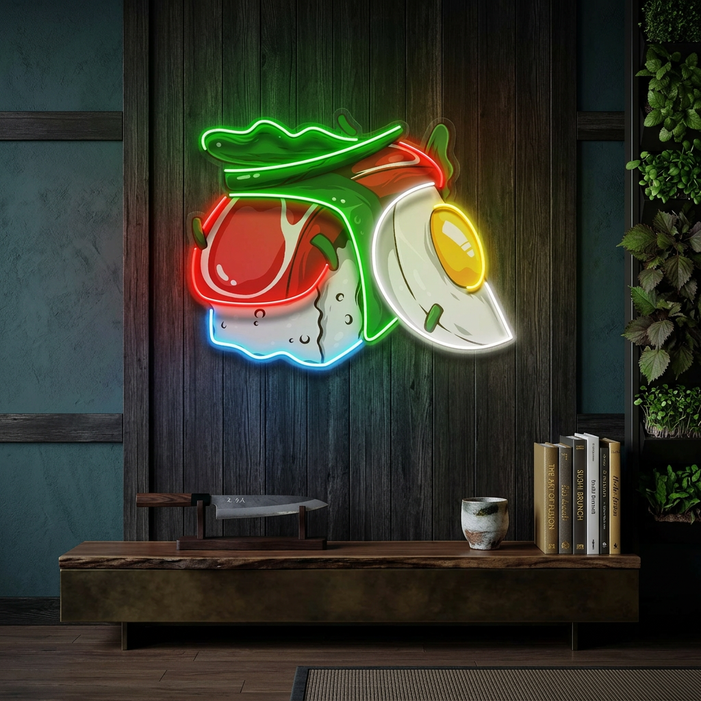 Sushi with Egg LED Neon Sign Light Pop Art