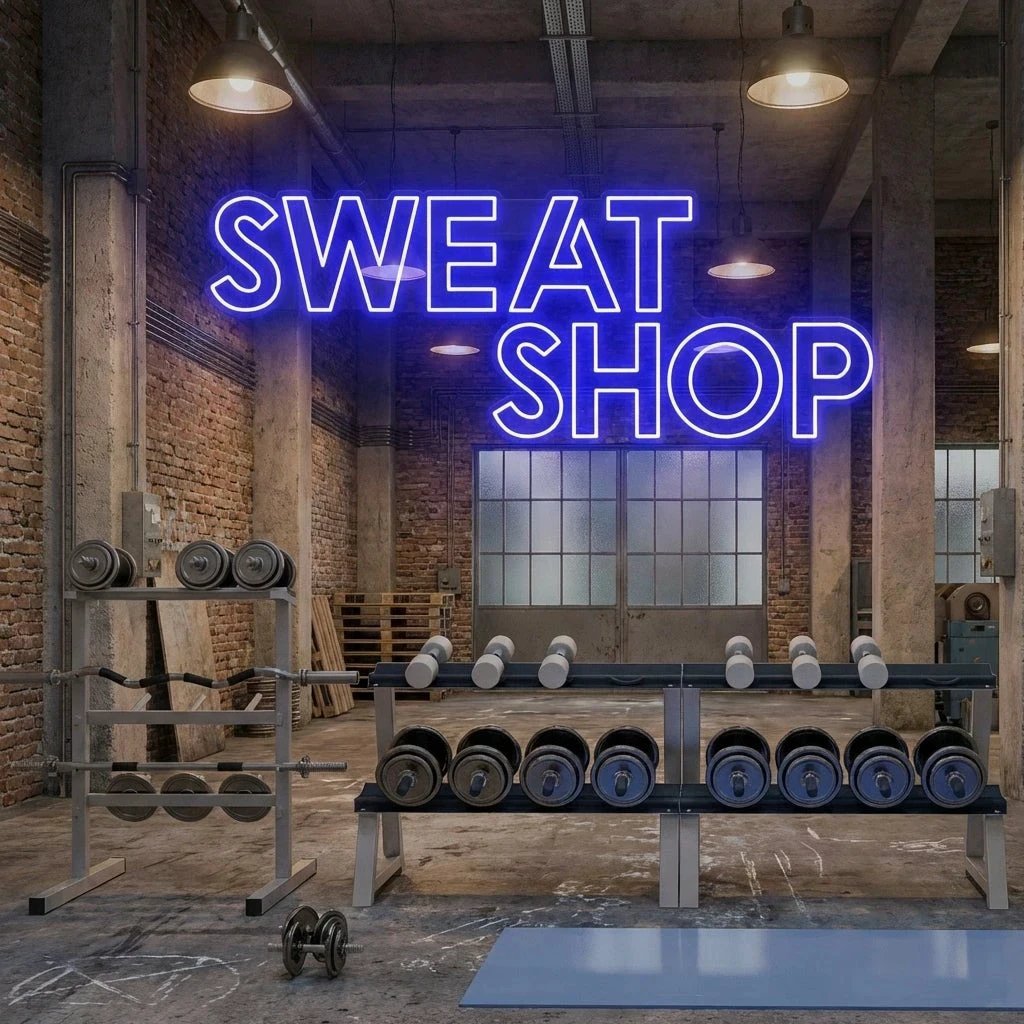 Sweat Shop Led Neon Sign Light
