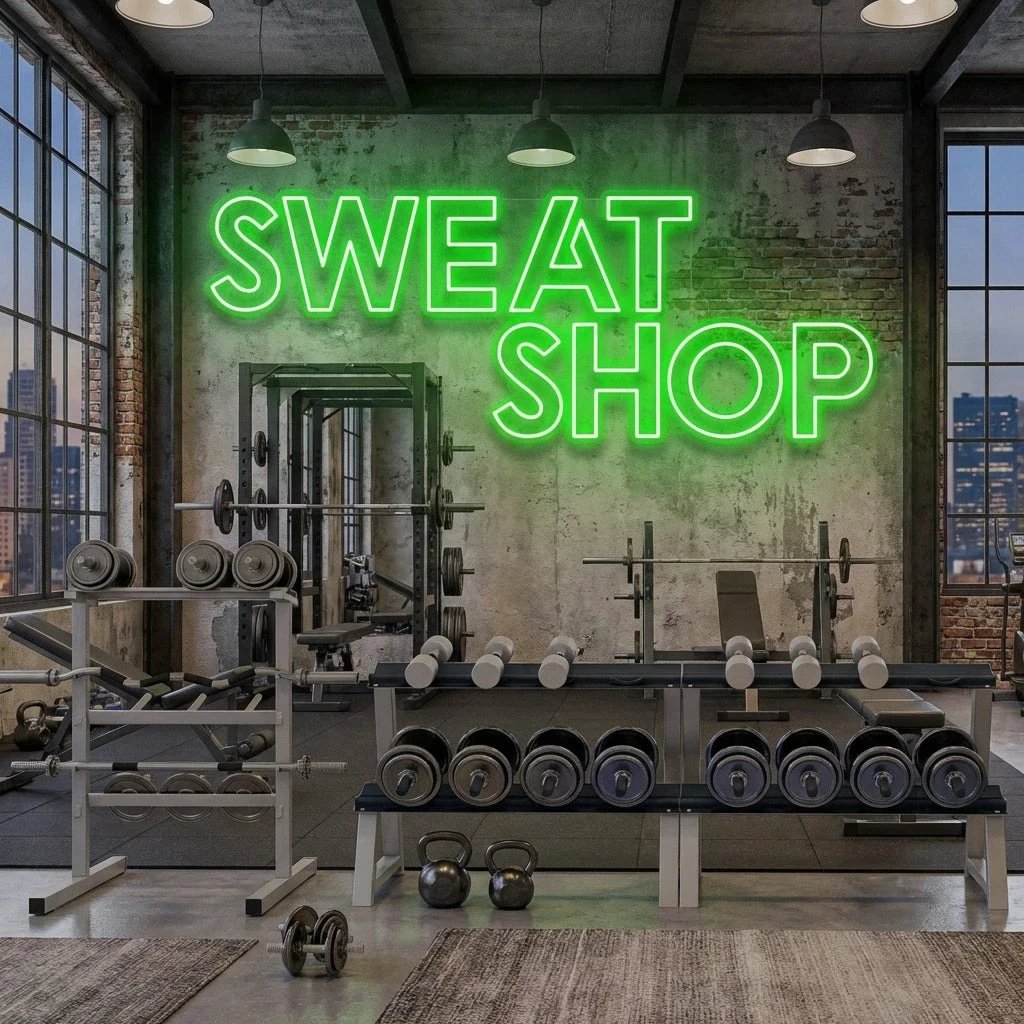 Sweat Shop Led Neon Sign Light