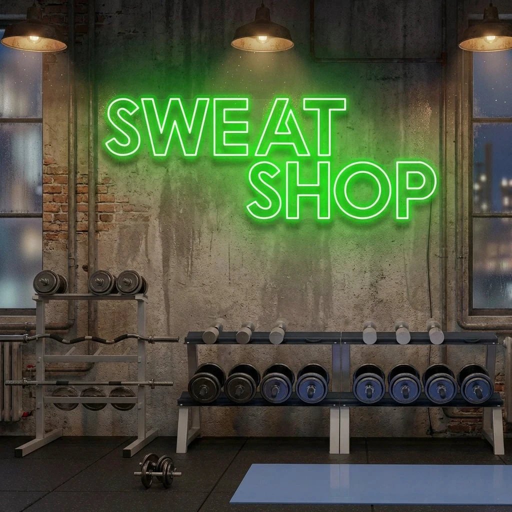 Sweat Shop Led Neon Sign Light