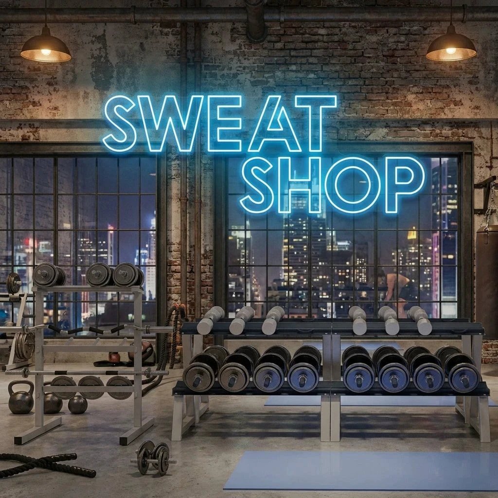 Sweat Shop Led Neon Sign Light