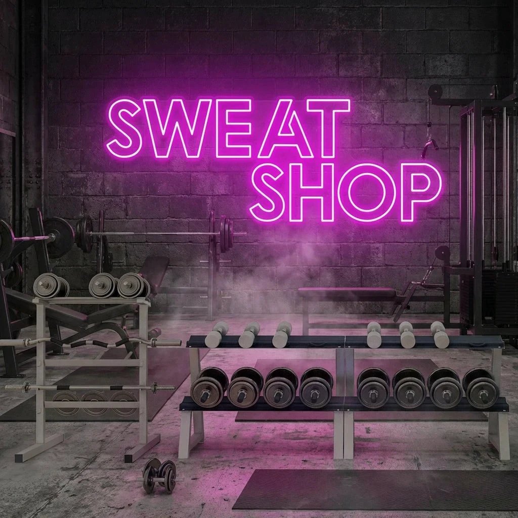 Sweat Shop Led Neon Sign Light