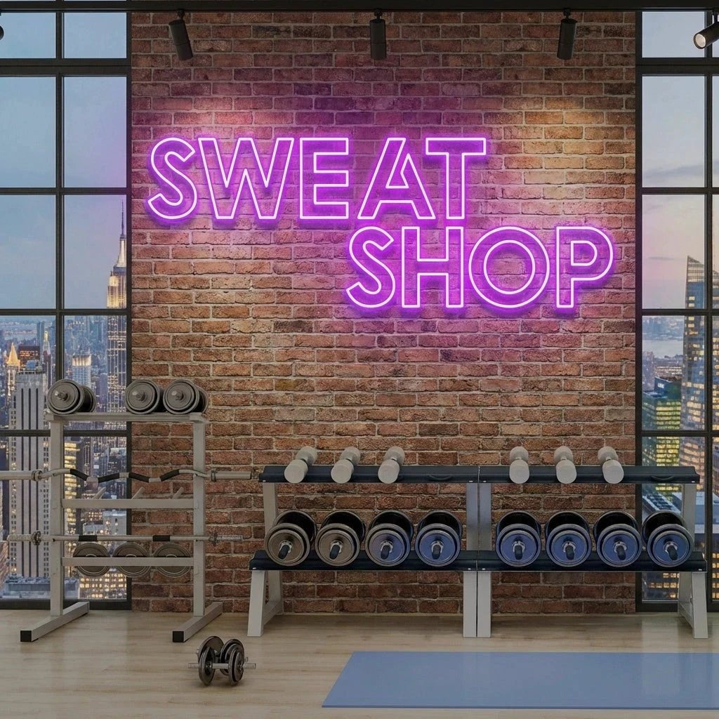Sweat Shop Led Neon Sign Light