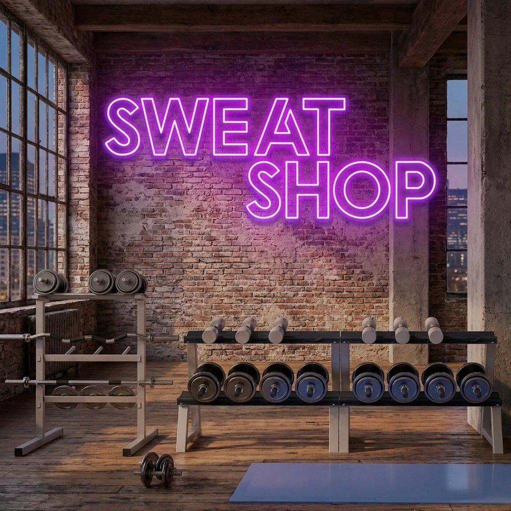Sweat Shop Led Neon Sign Light