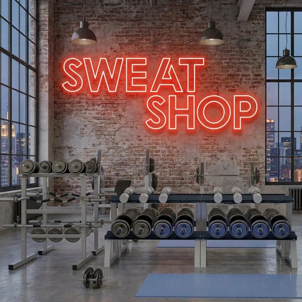Sweat Shop Led Neon Sign Light