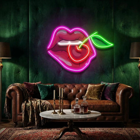 Sweet Cherry Led Neon Acrylic Artwork Led Neon Sign Light