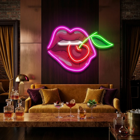 Sweet Cherry Led Neon Acrylic Artwork Led Neon Sign Light