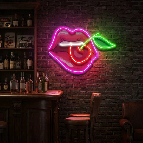 Sweet Cherry Led Neon Acrylic Artwork Led Neon Sign Light