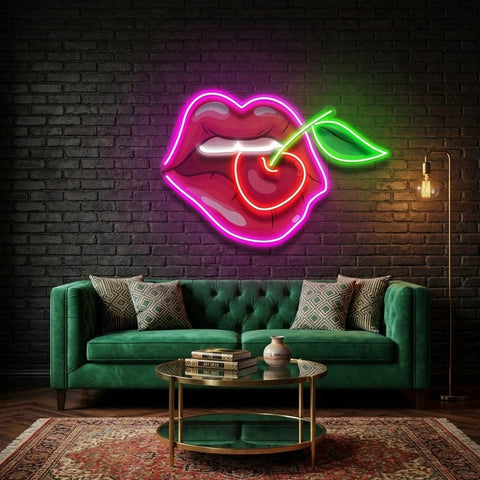 Sweet Cherry Led Neon Acrylic Artwork Led Neon Sign Light
