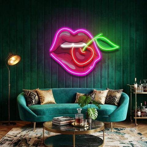 Sweet Cherry Led Neon Acrylic Artwork Led Neon Sign Light