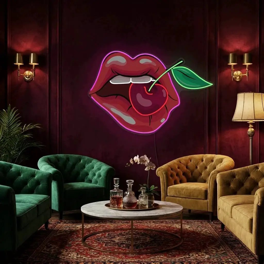 Sweet Cherry Led Neon Acrylic Artwork Led Neon Sign Light