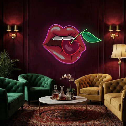Sweet Cherry Led Neon Acrylic Artwork Led Neon Sign Light