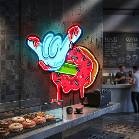 Sweet Attack Donut LED Neon Sign Light Pop Art