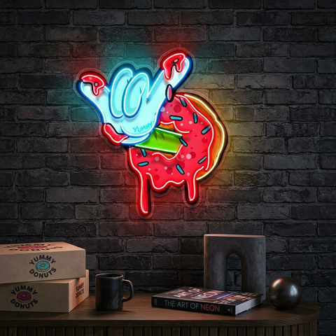 Sweet Attack Donut LED Neon Sign Light Pop Art
