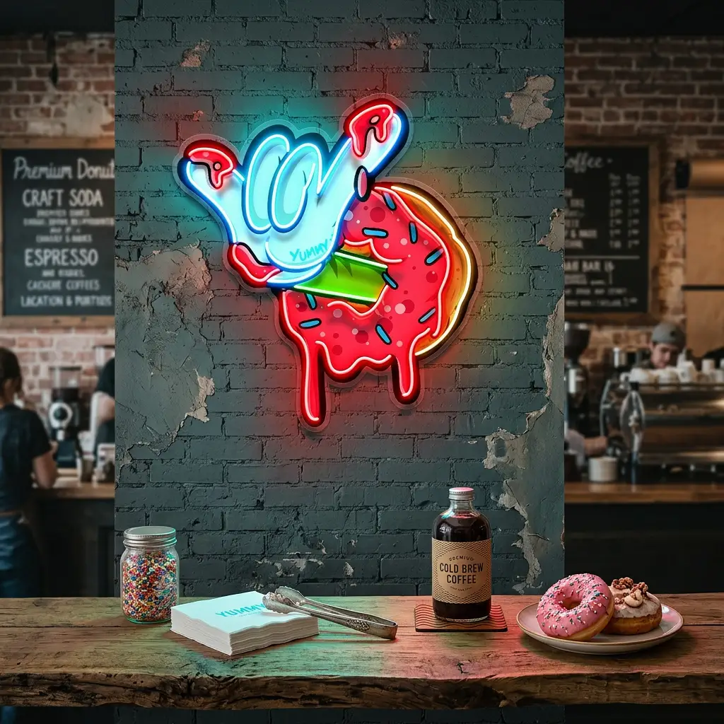 Sweet Attack Donut LED Neon Sign Light Pop Art