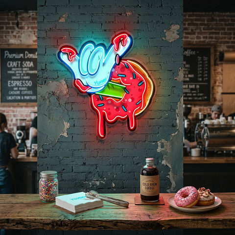 Sweet Attack Donut LED Neon Sign Light Pop Art