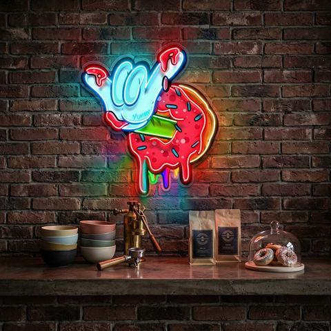 Sweet Attack Donut LED Neon Sign Light Pop Art