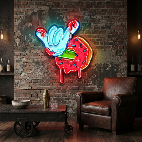 Sweet Attack Donut LED Neon Sign Light Pop Art