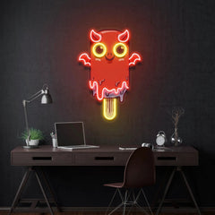 Sweet Cute Vampire Ice Cream Artwork Led Neon Sign Light