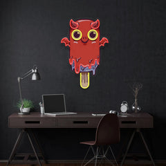 Sweet Cute Vampire Ice Cream Artwork Led Neon Sign Light