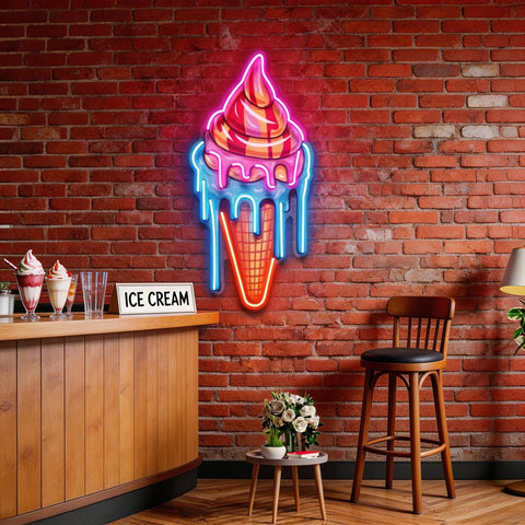 Sweet Ice Cream LED Neon Sign Light Pop Art