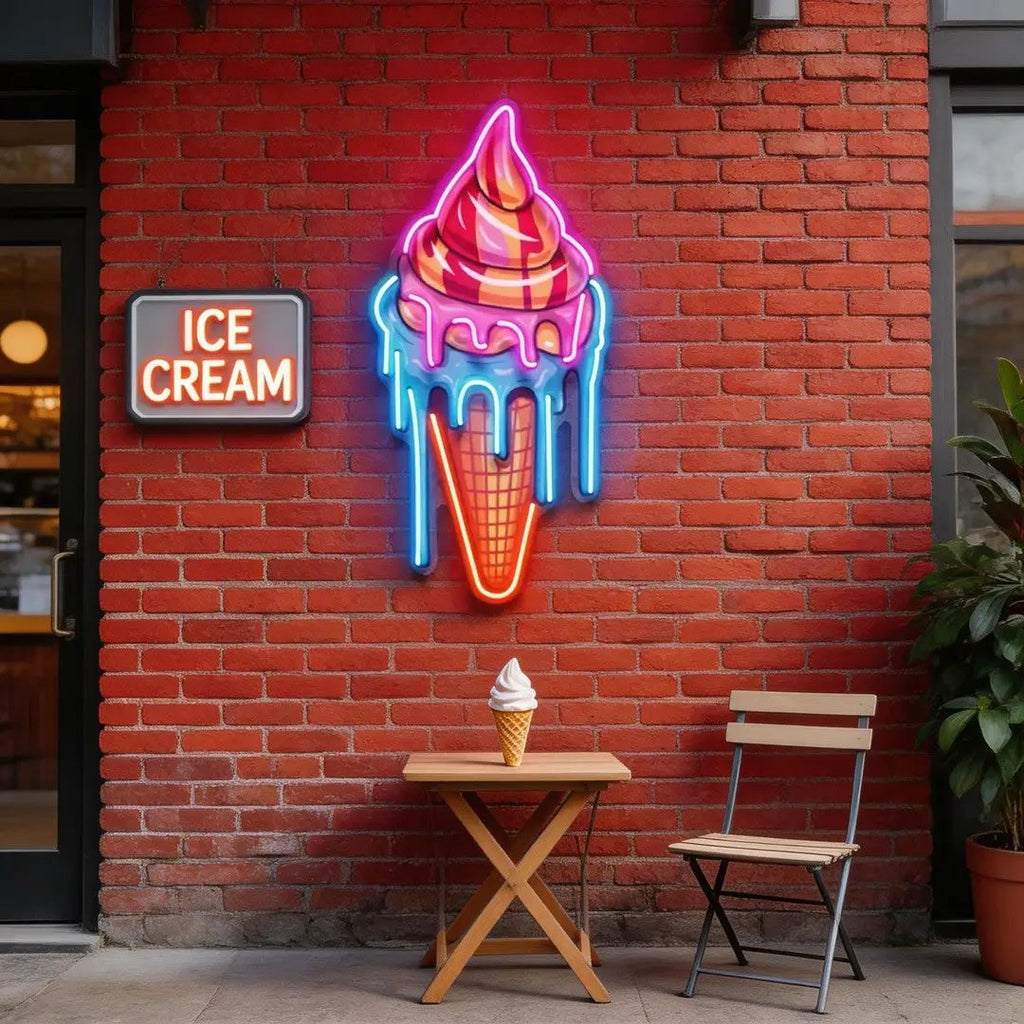 Sweet Ice Cream LED Neon Sign Light Pop Art