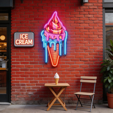 Sweet Ice Cream LED Neon Sign Light Pop Art