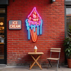 Sweet Ice Cream LED Neon Sign Light Pop Art