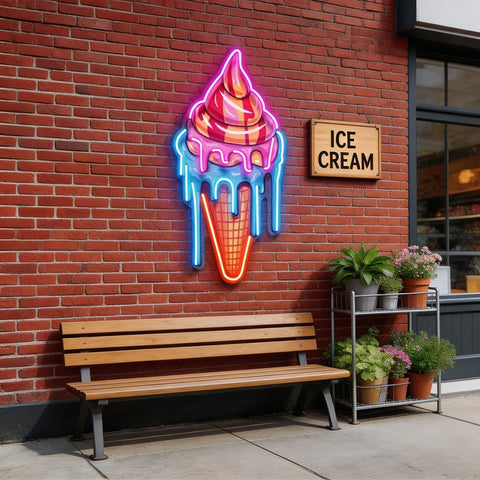 Sweet Ice Cream LED Neon Sign Light Pop Art