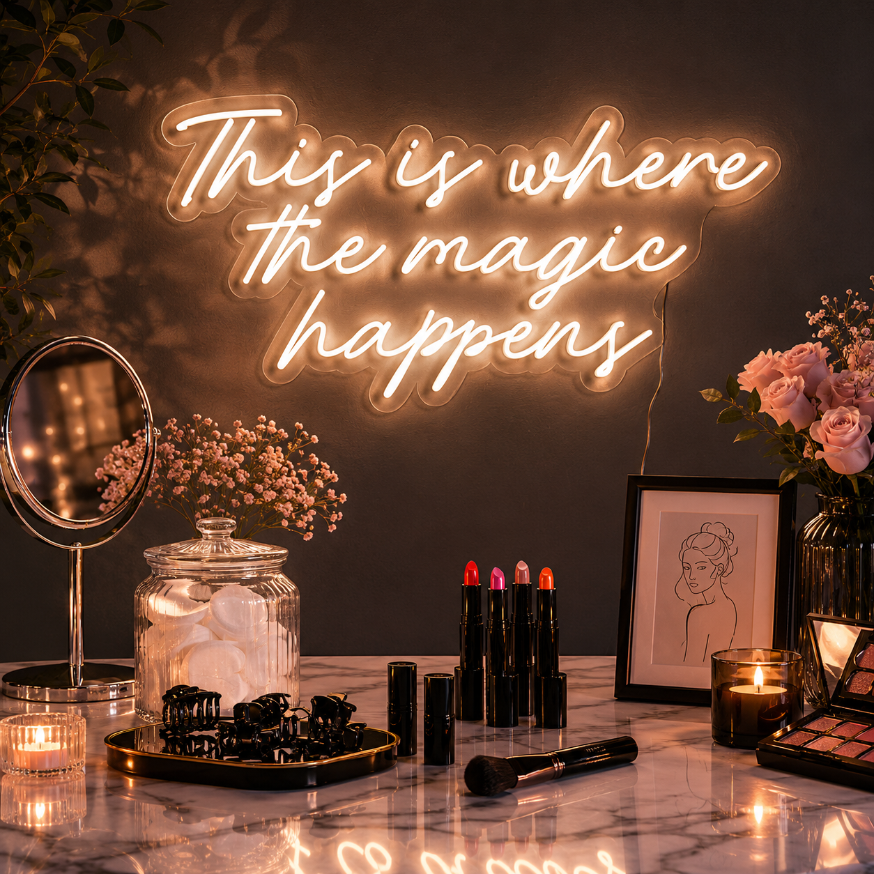 This Is Where The Magic Happens Neon Sign