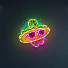 Taco Restaurant Decor Mexican Food Artwork Led Neon Sign Light