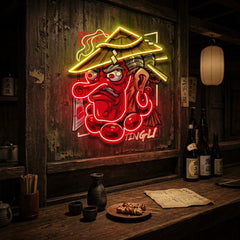 Tengu Mascot LED Neon Sign Light Pop Art