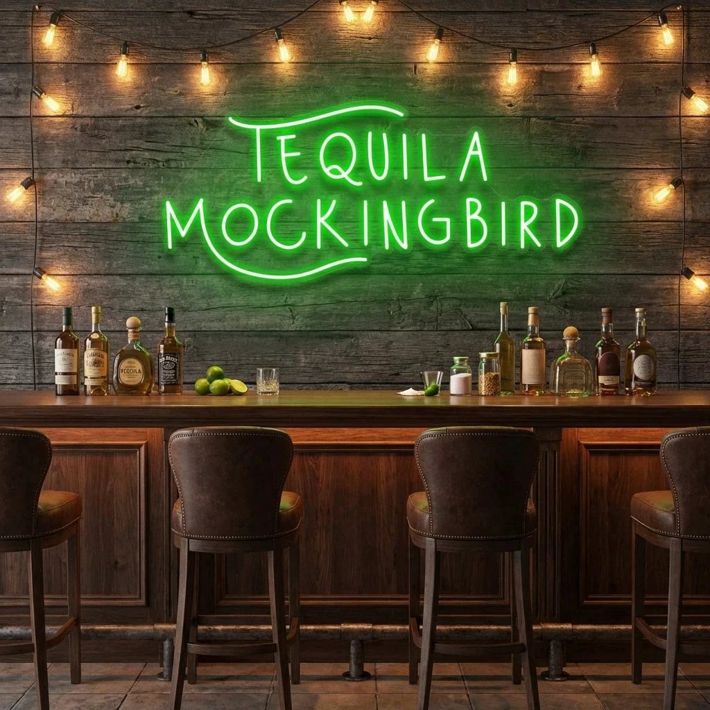 Tequila Mocking Bird Led Neon Sign Light