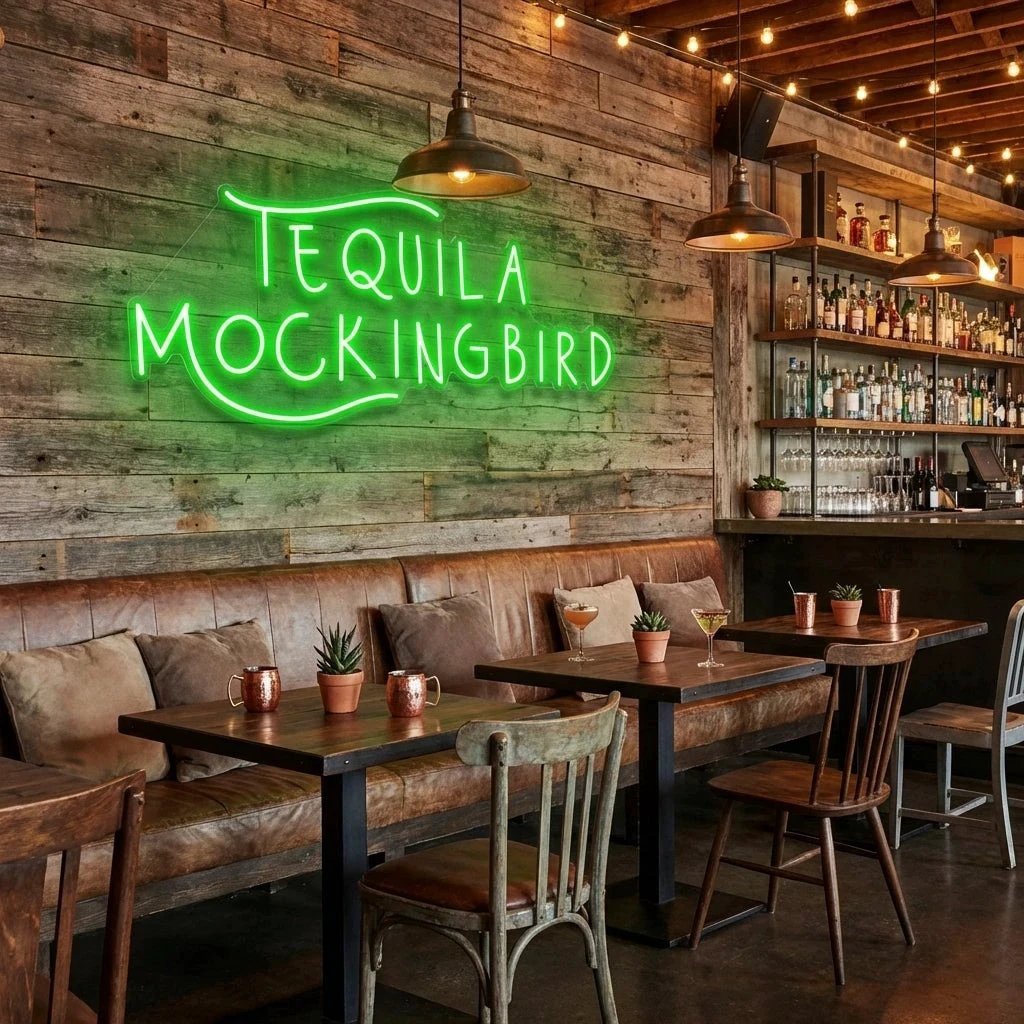 Tequila Mocking Bird Led Neon Sign Light