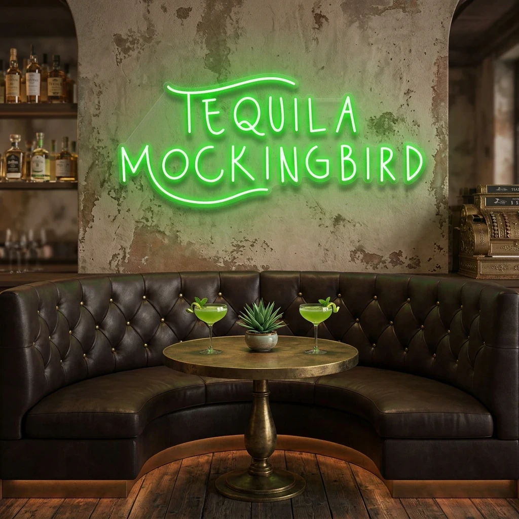 Tequila Mocking Bird Led Neon Sign Light