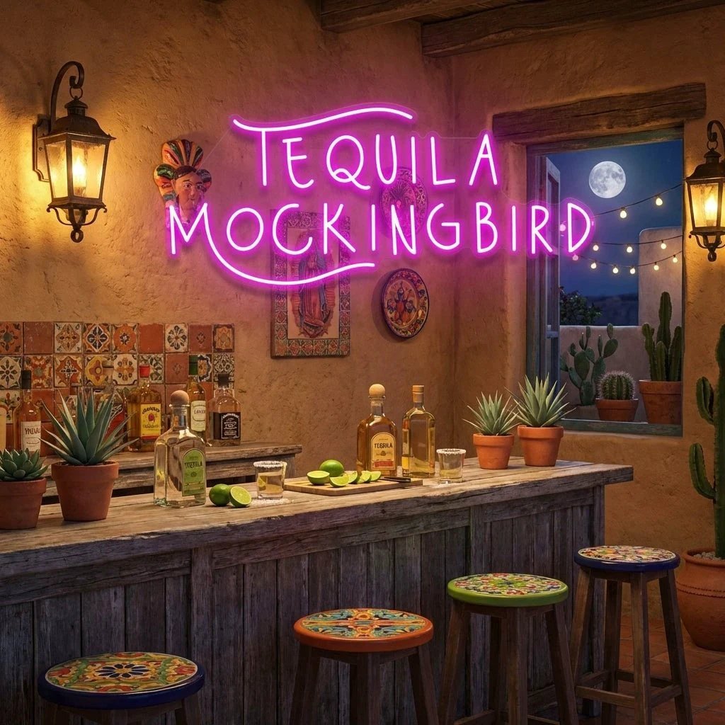 Tequila Mocking Bird Led Neon Sign Light