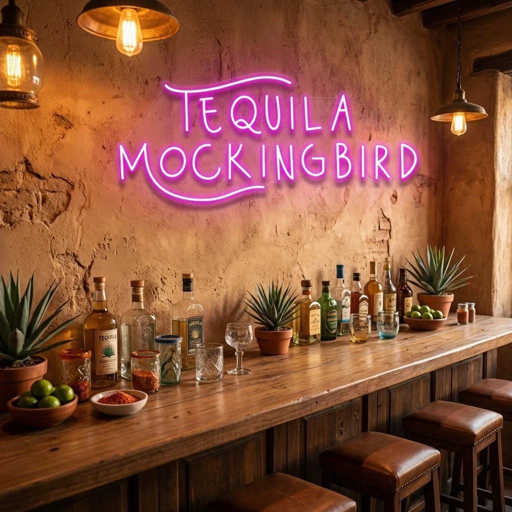 Tequila Mocking Bird Led Neon Sign Light
