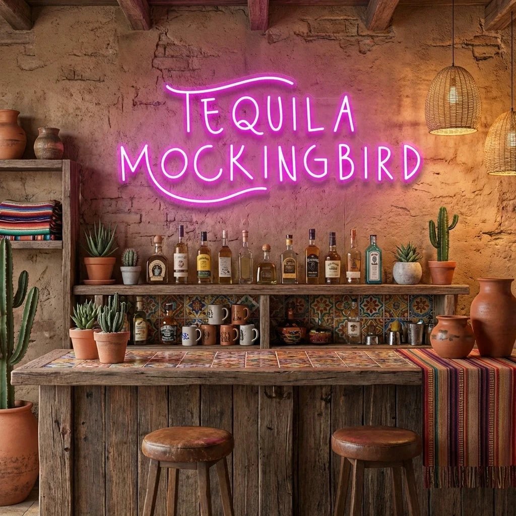 Tequila Mocking Bird Led Neon Sign Light